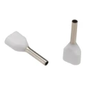 JST Insulated Crimp Bootlace Ferrule 8 mm Pin Length, 1.5 mm Pin Diameter, White, 20 AWG Wire Size TWE0.5-8