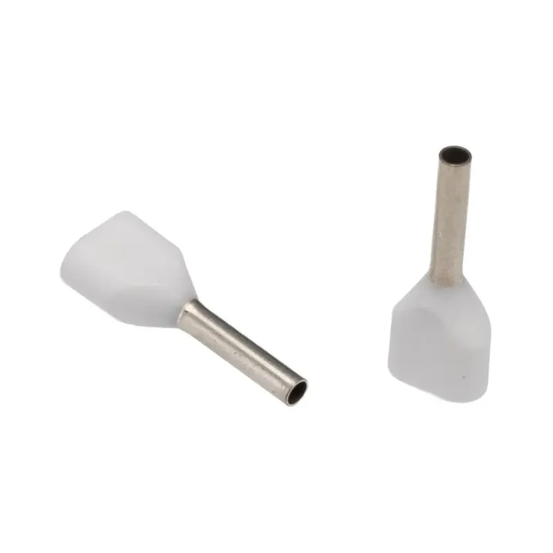 JST Insulated Crimp Bootlace Ferrule 8 mm Pin Length, 1.5 mm Pin Diameter, White, 20 AWG Wire Size TWE0.5-8
