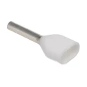 JST Insulated Crimp Bootlace Ferrule 8 mm Pin Length, 1.5 mm Pin Diameter, White, 20 AWG Wire Size TWE0.5-8