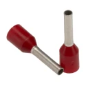 JST Insulated Crimp Bootlace Ferrule 1.4 mm Pin Diameter, 8 mm Pin Length, Red, 18 AWG FTR1-8