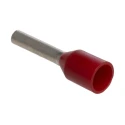 JST Insulated Crimp Bootlace Ferrule 1.4 mm Pin Diameter, 8 mm Pin Length, Red, 18 AWG FTR1-8