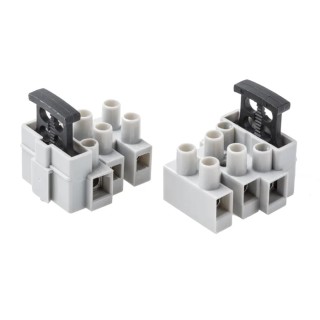 RS PRO Fused Terminal Block 3-Way 2.5mm² Wire 6.3A Screw Panel Mount 450V PA 6.6 122-5193