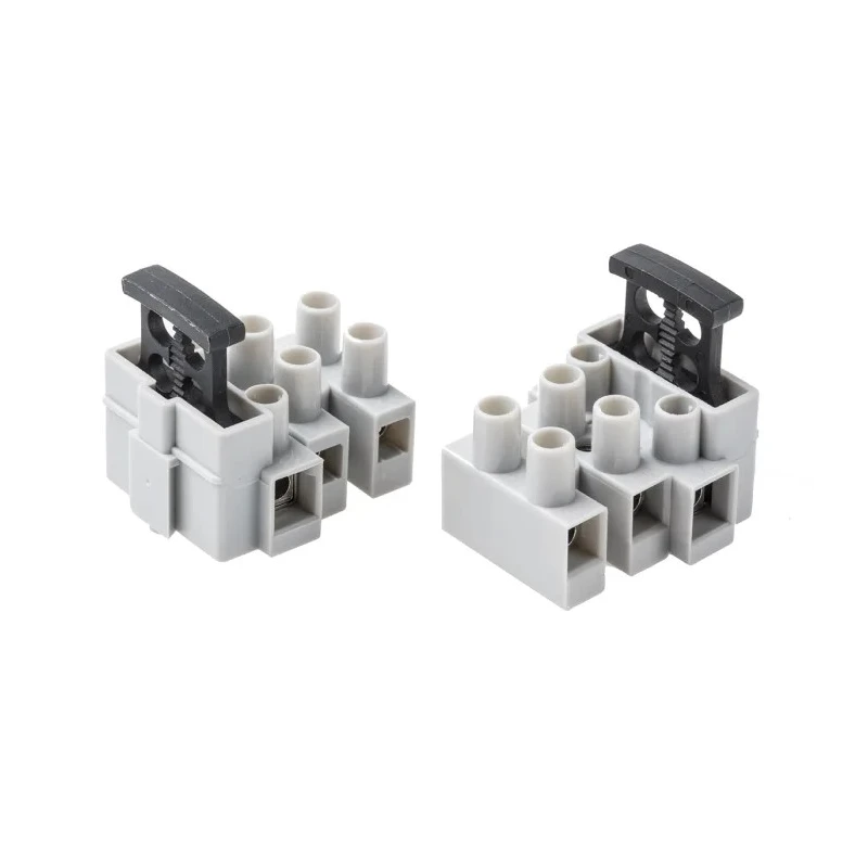 RS PRO Fused Terminal Block 3-Way 2.5mm² Wire 6.3A Screw Panel Mount 450V PA 6.6 122-5193