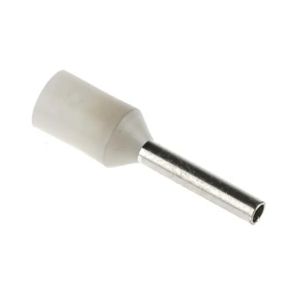 JST GTR Insulated Crimp Bootlace Ferrule 8 mm Pin Length 1.2 mm Pin Diameter White for 18 AWG Wire Size GTR0.75-8