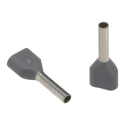 JST Insulated Crimp Bootlace Ferrule 8 mm Pin Length, 1.8 mm Pin Diameter, Grey, 18 AWG Wire Size TWE0.75-8