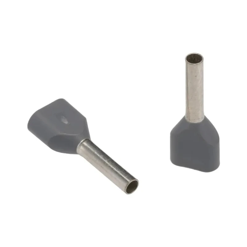 JST Insulated Crimp Bootlace Ferrule 8 mm Pin Length, 1.8 mm Pin Diameter, Grey, 18 AWG Wire Size TWE0.75-8