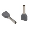JST Insulated Crimp Bootlace Ferrule 8 mm Pin Length, 1.8 mm Pin Diameter, Grey, 18 AWG Wire Size TWE0.75-8