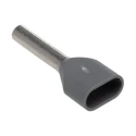 JST Insulated Crimp Bootlace Ferrule 8 mm Pin Length, 1.8 mm Pin Diameter, Grey, 18 AWG Wire Size TWE0.75-8