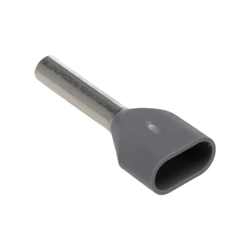 JST Insulated Crimp Bootlace Ferrule 8 mm Pin Length, 1.8 mm Pin Diameter, Grey, 18 AWG Wire Size TWE0.75-8