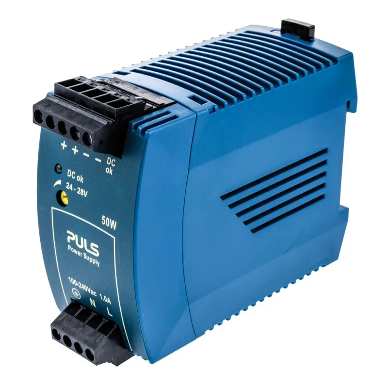 PULS MiniLine Switched Mode DIN Rail Power Supply 240V AC Input, 28V DC 2.1A Output, 50W ML50.111