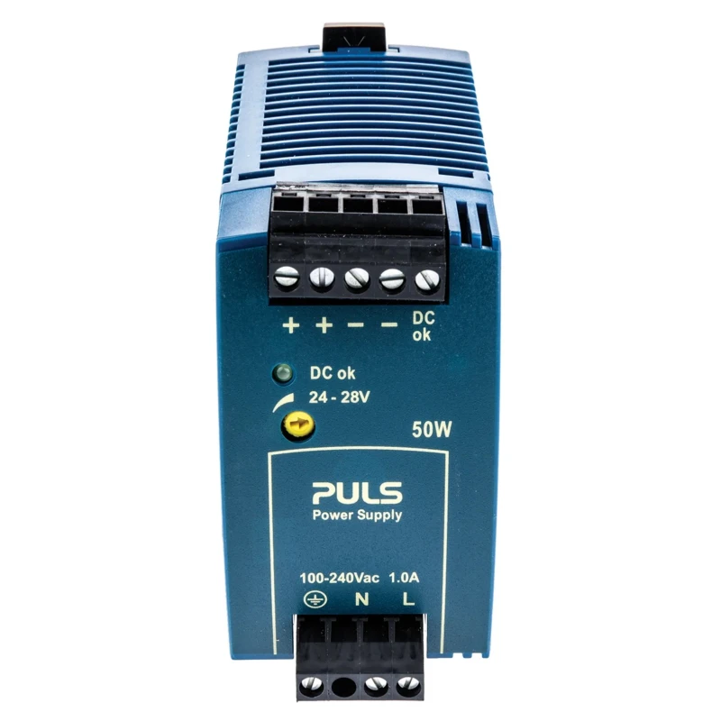 PULS MiniLine Switched Mode DIN Rail Power Supply 240V AC Input, 28V DC 2.1A Output, 50W ML50.111