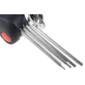 Wiha 8 Piece Folding Metric Hex Key Set, Hex Size 0.7 to 2 mm, Chrome Vanadium Steel 27936