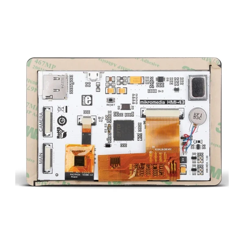 MikroElektronika Mikromedia HMI LCD Colour Display Touch Screen 4.3 in 480 x 272 pixel Capacitive MIKROE-2281