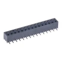 Samtec MMS Series Straight Surface PCB Socket, 30-Contact, 2 Row, 2 mm Pitch, Solder Termination MMS-115-02-L-DV