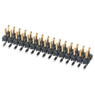 Samtec TMM Series Straight Surface Pin Header, 50 Contacts, 2 mm Pitch, 2 Row, Unshrouded TMM-125-01-L-D-SM