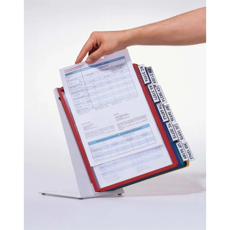 Durable Desktop Document Holder Polypropylene 10-Pocket A4 Size 5570-00