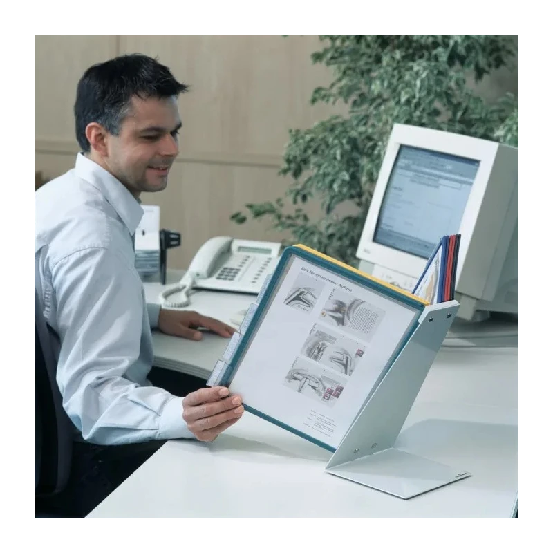 Durable Desktop Document Holder Polypropylene 10-Pocket A4 Size 5570-00