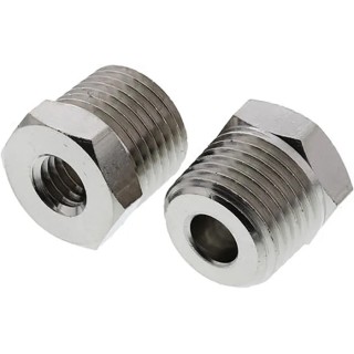 SMC MS Series Pneumatic Fitting 0.125in Push-In Male M5 Stainless Steel MS-5B