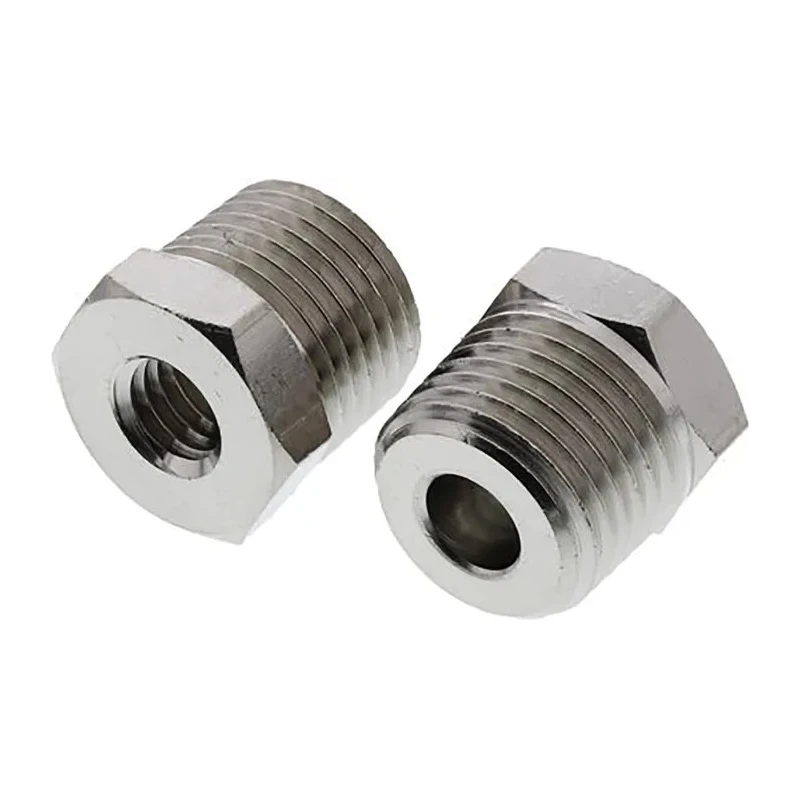 SMC MS Series Pneumatic Fitting 0.125in Push-In Male M5 Stainless Steel MS-5B
