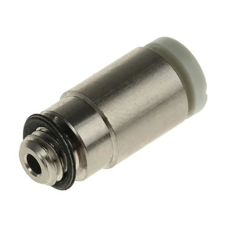 SMC Pneumatic Fitting 6mm Push-in Male Threaded-to-Tube Connector Brass Electroless Nickel Plated KQ2S08-01N