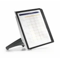 Durable Black Polypropylene A4 Document Stand Holder 5 Pockets 10 Sheet Capacity 380mm Height 230mm Width 400mm Depth 5540-01