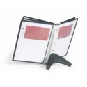 Durable Black Polypropylene A4 Document Stand Holder 5 Pockets 10 Sheet Capacity 380mm Height 230mm Width 400mm Depth 5540-01
