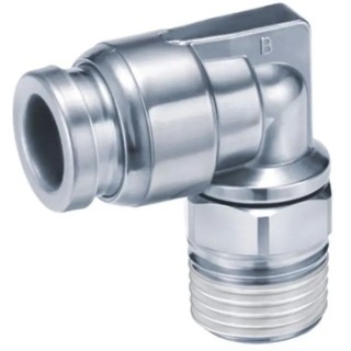 SMC Pneumatic Fitting 4mm Push-in Male M5 Threaded-to-Tube Stainless Steel 150°C KQG2