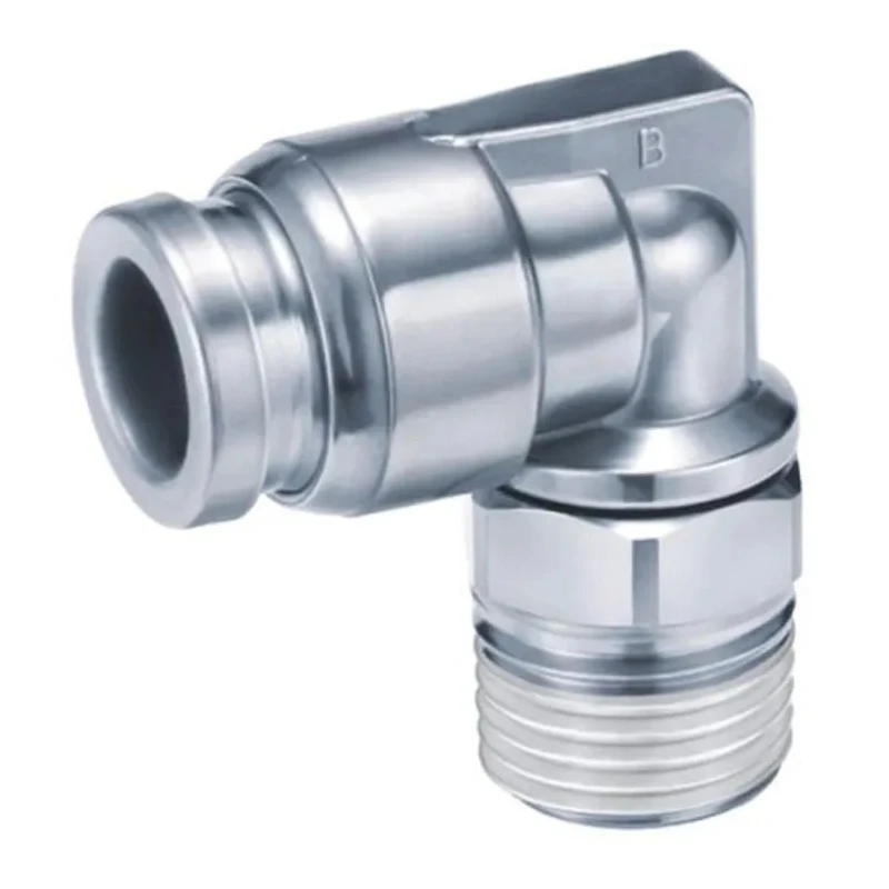 SMC Pneumatic Fitting 4mm Push-in Male M5 Threaded-to-Tube Stainless Steel 150°C KQG2