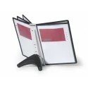 Durable Black Polypropylene A4 Document Stand Holder 5 Pockets 10 Sheet Capacity 380mm Height 230mm Width 400mm Depth 5540-01