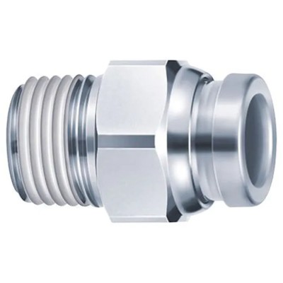 SMC KQG2 Series Stainless Steel Pneumatic Fitting 6mm Push-in Male Threaded-to-Tube, M5 
