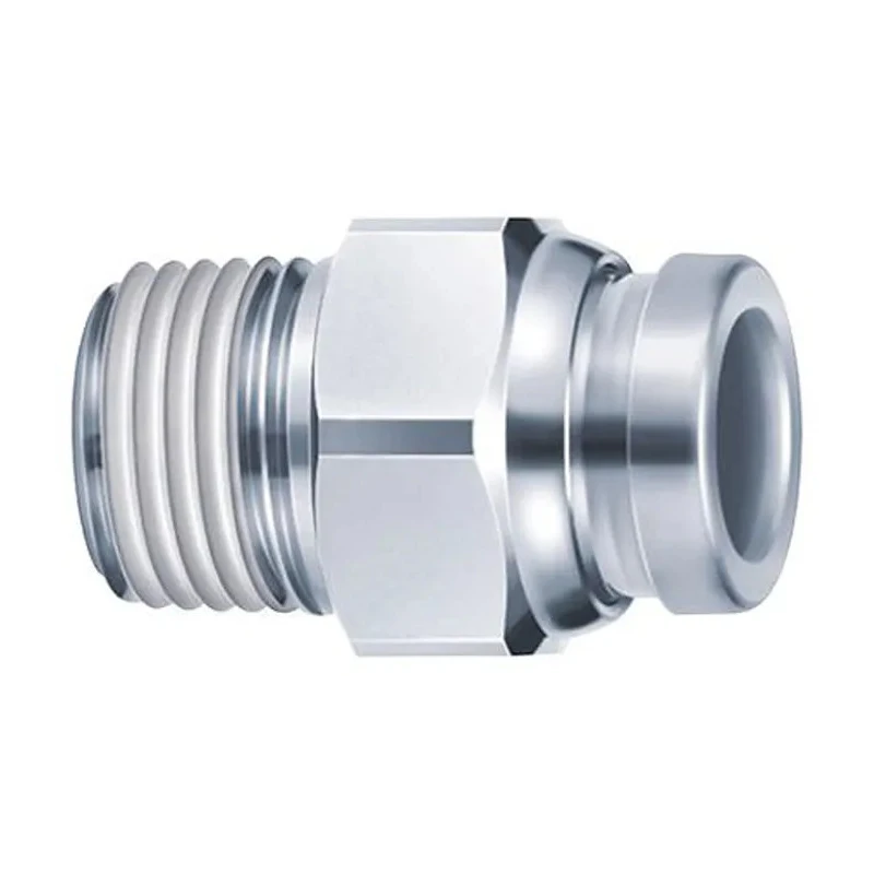 SMC KQG2 Series Stainless Steel Pneumatic Fitting 6mm Push-in Male Threaded-to-Tube, M5 