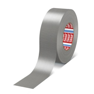 Tesa Grey PE Coated Cloth Duct Tape 50mm x 50m 0.26mm Thickness Natural Rubber Adhesive 04688-00031-00