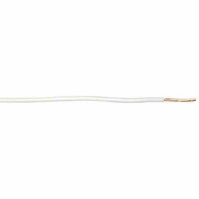RS PRO White Hook Up Wire 115/0.15 mm Core Strands, 30 m Length, 600V, Flame Retardant PVC Jacket 122-5882