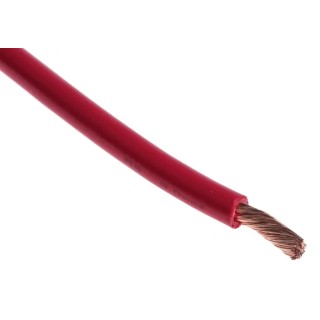 RS PRO Red Hook Up Wire, 175 x 0.15 mm Core Strands, 30 m Length, Polyvinyl Chloride Jacket, Flame Retardant, 600 V 122-5889