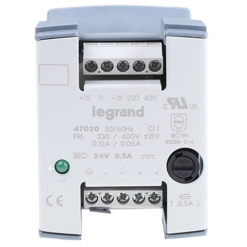 Legrand Linear DIN Rail Power Supply 400V AC Input, 24V DC Output, 500 mA, 12W 0 470 20