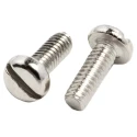 RS PRO Nickel Plated Brass Slot Pan Head Machine Screw M2 Thread 6 mm Length 482-7679