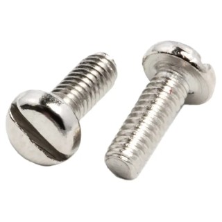 RS PRO Nickel Plated Brass Slot Pan Head Machine Screw M2 Thread 6 mm Length 482-7679