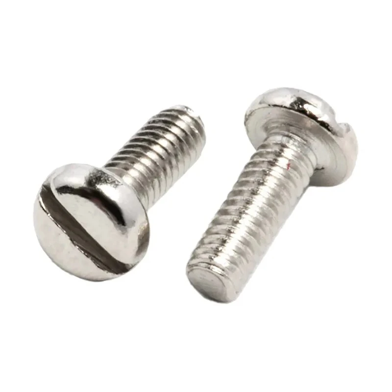 RS PRO Nickel Plated Brass Slot Pan Head Machine Screw M2 Thread 6 mm Length 482-7679