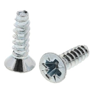 RS PRO Bright Zinc Steel Countersunk Head Self-Tapping Screw 13mm Thread Size 6 482-7506