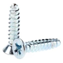 RS PRO Bright Zinc Steel Countersunk Head Pozidriv Self-Tapping Screw 19 mm Thread Size 8 482-7512