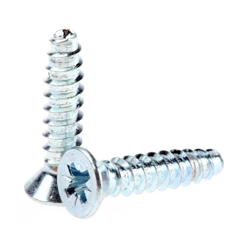 RS PRO Bright Zinc Steel Countersunk Head Pozidriv Self-Tapping Screw 19 mm Thread Size 8 482-7512