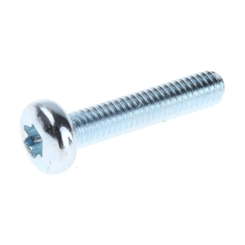 RS PRO Torx Pan Steel Machine Screw M4 Thread 20mm Length Passivated Zinc Plated 482-7966