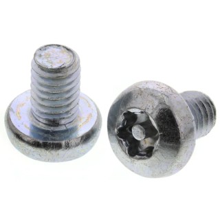 RS PRO Tamper Proof Security Screw M4 x 6 mm Bright Zinc Steel Pan Head Pin Hex Recess 482-8313