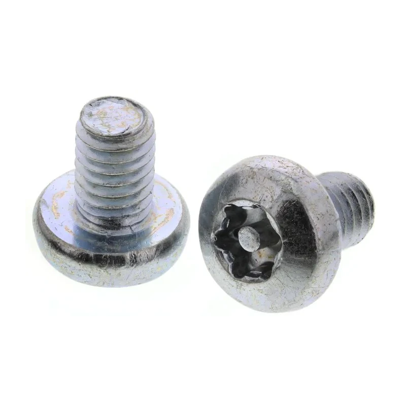 RS PRO Tamper Proof Security Screw M4 x 6 mm Bright Zinc Steel Pan Head Pin Hex Recess 482-8313