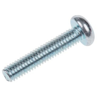 RS PRO Tamper Proof Bright Zinc Steel Pan Head Security Screw M4 x 20 mm 482-8335