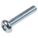 RS PRO Tamper Proof Bright Zinc Steel Pan Head Security Screw M4 x 20 mm 482-8335