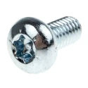 RS PRO Bright Zinc Steel Pan Tamper Proof Security Screw M6 x 12 mm 482-8385