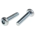 RS PRO Tamper Proof Security Screw M6 x 25 mm Bright Zinc Steel Pan Head Pin Hex Recess 482-8414