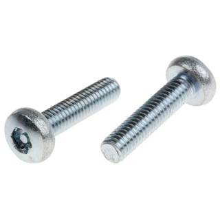 RS PRO Tamper Proof Security Screw M6 x 25 mm Bright Zinc Steel Pan Head Pin Hex Recess 482-8414