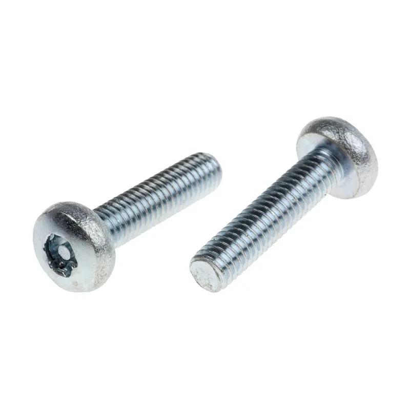 RS PRO Tamper Proof Security Screw M6 x 25 mm Bright Zinc Steel Pan Head Pin Hex Recess 482-8414